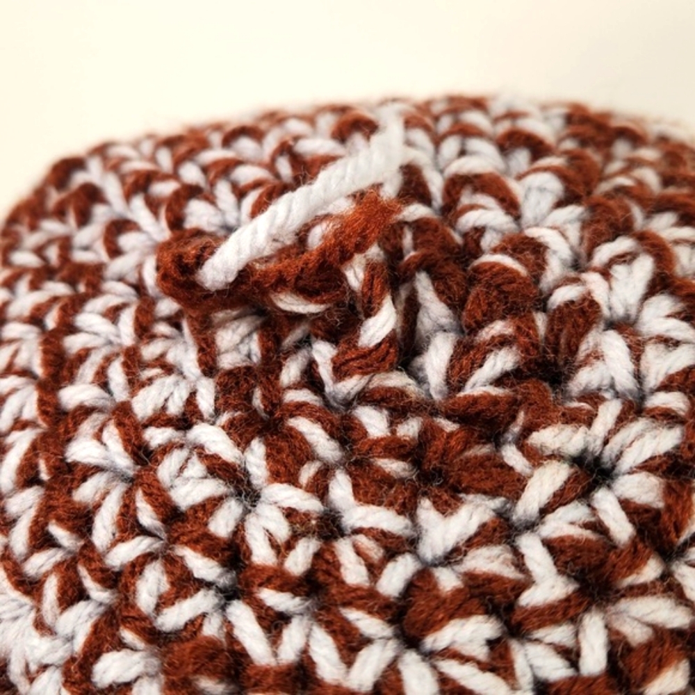 Hand knit woolen fringe hat OSFM - Picture 12 of 13